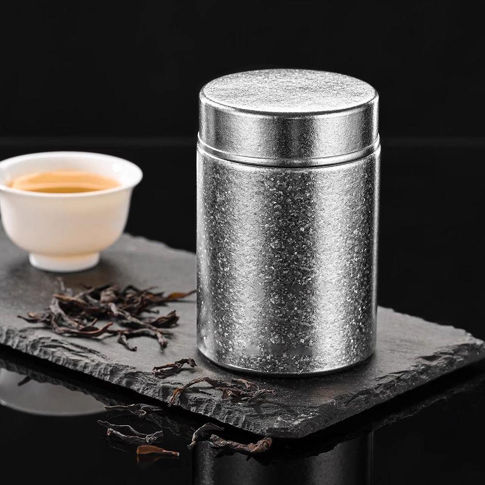 Pure Titanium Tea Tin Large Capacity Storage Box Portable Tea Jar  for Home&Travel