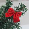 12-teiliges Weihnachtsbaumschmuck-Set: Rote, goldene, silberne dekorative Schleifen