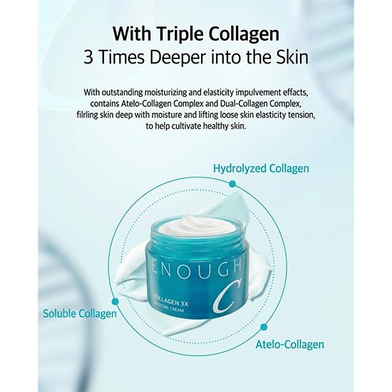 Enough Collagen 3X Moisture Ampoule 50ml / Cream 50ml (3 Options)