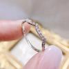 Huitan Wedding Band Eternity Rings Women Brilliant Round Zirconia Luxury Engagement Rings Thin Elegant Female Jewelry