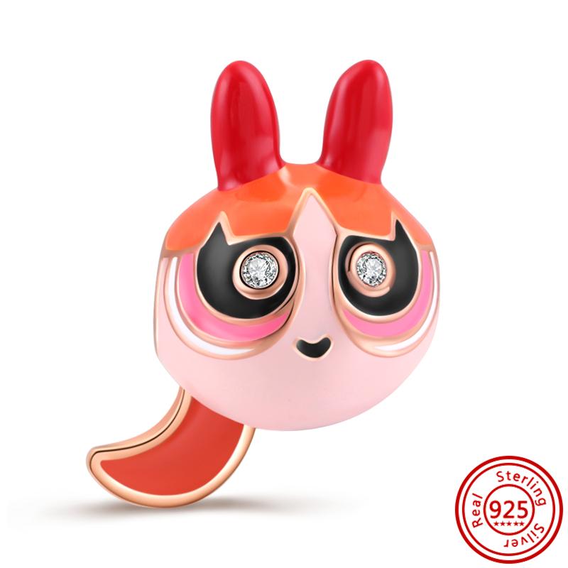 New Red Style Heart Apple Pavé Sparkling Zircon Beads Fit Original  Charms Bracelet S925 Solid Silver Women Jewelry