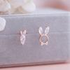Sweet Asymmetric Rabbit Carrot Earrings Cute Student Creative Design Niche Sense