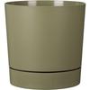 Runder Blumentopf mit Wasserspeicher - GARDEN ID - Plano - Ø 39 - 32 L - H 38 cm - Moosgrün