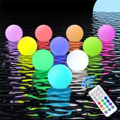 16 Colors Floating Pool Lights 90cm Large Inflatable Pool Beach Ball For Swim Pool Party Outdoor Balloon LED Garden Ball Light