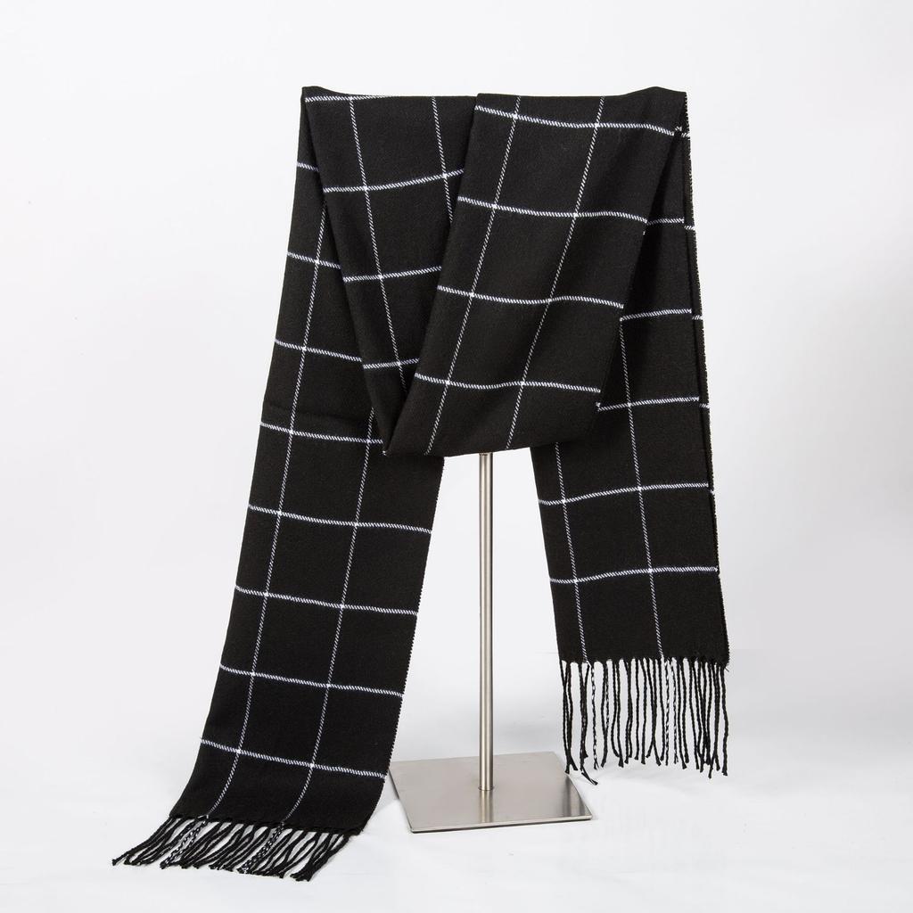 Plaid Long Scarf Winter Warm Cashmere Women Pashmina Foulard Bandana Scarves Female Luxury Hijab Tassel Shawl Wraps  New