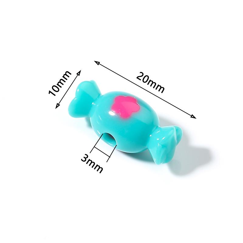 10/30pcs Candy Shape Acrylic Beads Sweet Loose Spacer Beads For Jewelry Making DIY Bracelet Necklace Phone Key Chain Accessories