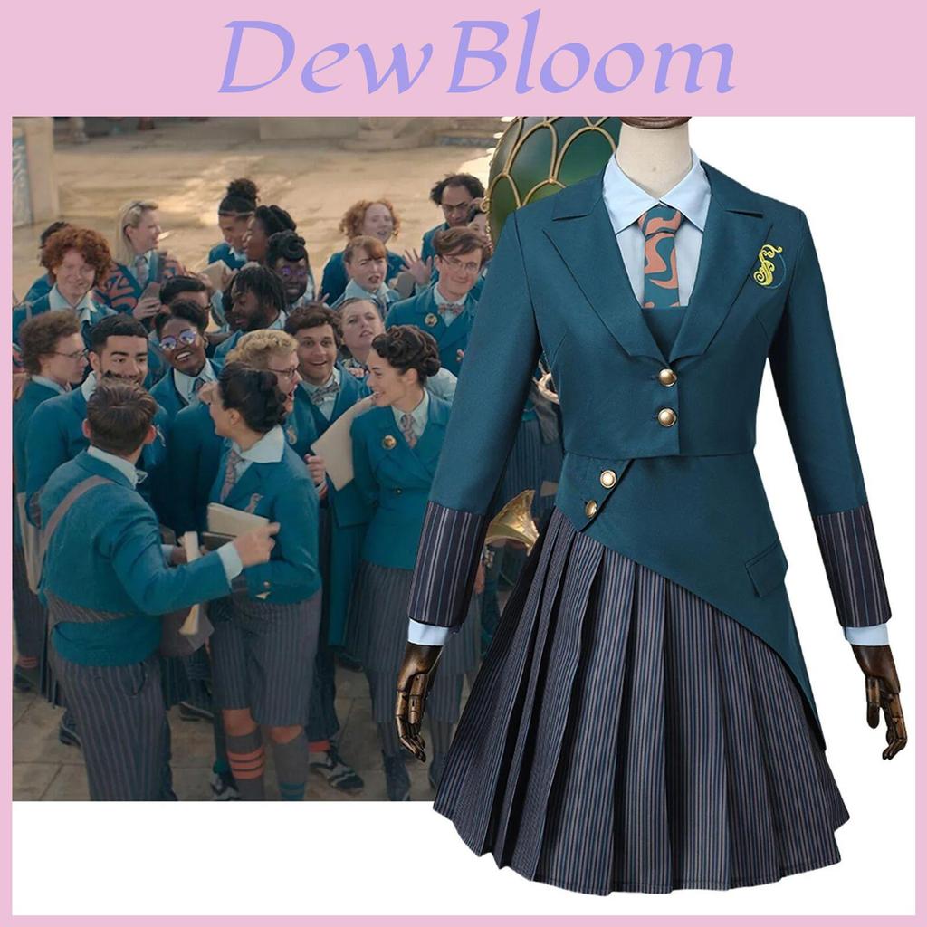 Wicked School Uniform Costume Set For Girls With Polyester Fabric For Halloween And Cosplay