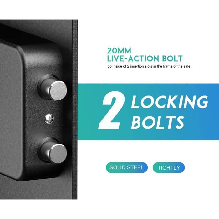 Coffre-fort - RPNB - 43L - Acier Renforcé - Code Digital - Installation Facile