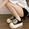 Fashion Platform White Shoes Women 2025 Autumn New Fashion Lace Up Height Increase Casual Shoes Comfortable Outdoor Non Slip Board Shoes