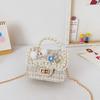 Handbag Shoulder Pearl Bag With Lightweight Pu Material Chain Bag For Kids