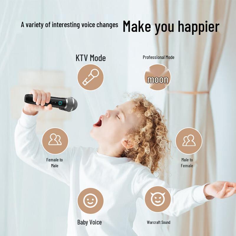 Soaiy Smart Portable Karaoke Speaker System with Wireless Microphones