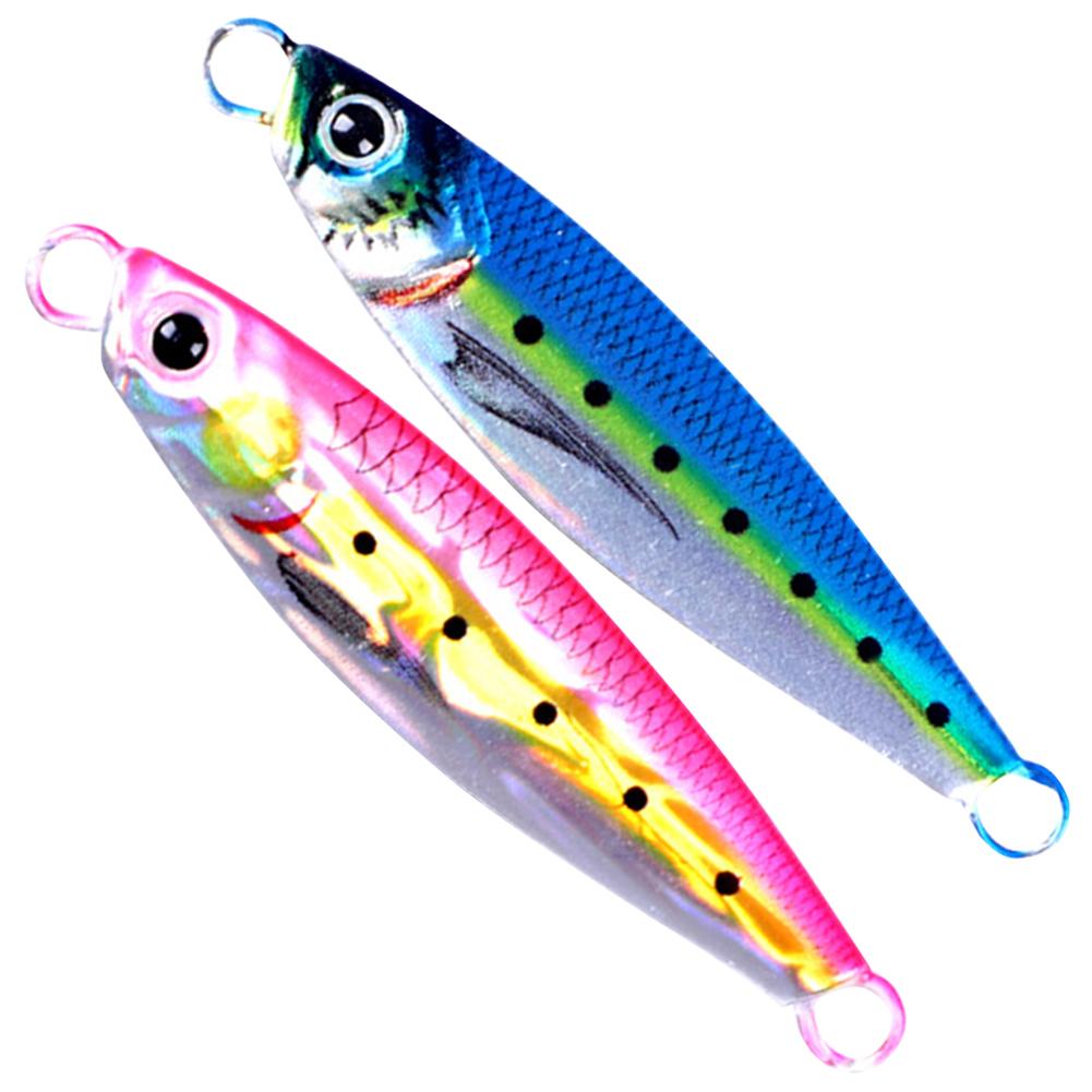 Hard Bait Lure Metal Iron Plate Topwater Fishing Lure Simulation Artificial 3D Eyes Sinking Fishing Tackle Fishing Accessory