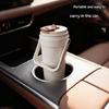 Portable Coffee Mug Water Bottle with Ceramic Inner Large Capacity Insulated Cup Leakproof Tumblers for Hot/Cold Beverages