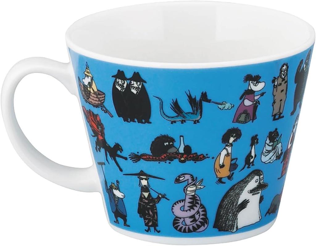 Yamaka Shoten MOOMIN Large Soup 11 X Microwave Made In Moomin Valley Mug, 400ml, Diameter Approx. 9cm, Safe, Japan, Friends, Blue, MM11001-36