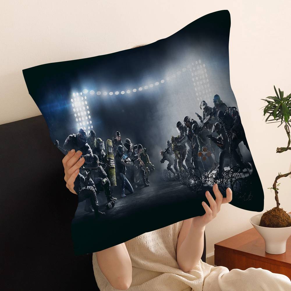 Game R-Rainbow S-Six S-Siege Pillow Gift Home Office Decoration Bedroom Sofa Car Cushion Cover case 45x45