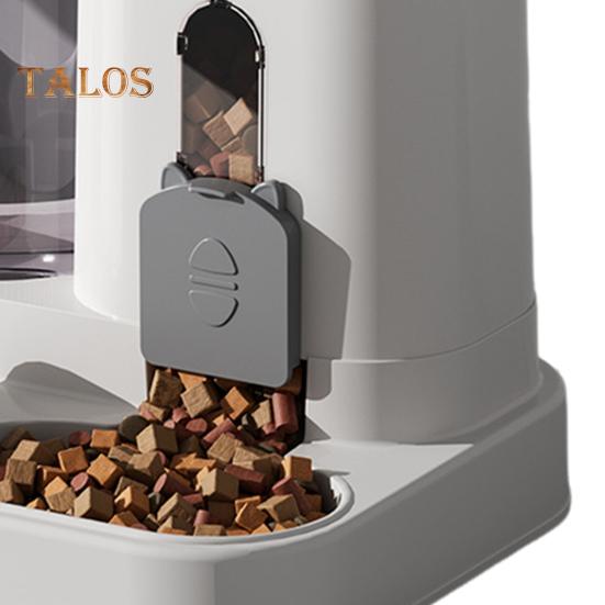 2-in-1-Futter- und Wasserspender für Haustiere, automatisches Trockenfutter- und Wasserspender-Set für kleine und mittelgroße Katzen und Hunde