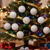 Christmas Ball Ornaments Set 12 Pieces White and Gold Winter Holiday Decoration Shatterproof Christmas Decorations for Tree for