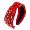 Hairband Football Decoration Headband for Women, Fashionable Fabric Wide-edge Hair Accessory