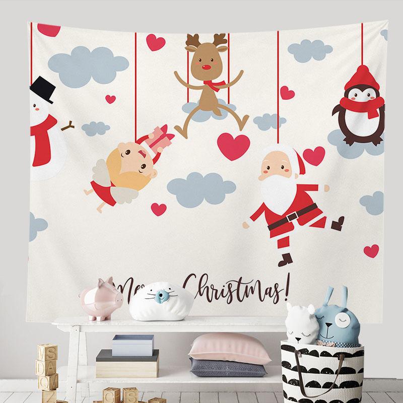 С Рождеством красный с Новым годом гобелен фон спальня гостиная персонализированная — фото 9