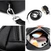 Classic Double Zipper Genuine Cow Leather Shoulder Bag For Women Small Crossbody Handbag