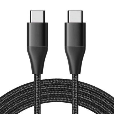 Fast 3A USB-C To USB-C Cable for Google Pixel 9 - 9 Pro - 8 - 8a - 8 Pro - 7 - 7a - 7 Pro - 6 - 6 Pro - 6a - Black Nylon 1M