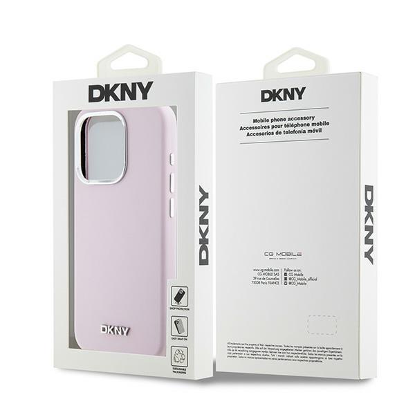 Dkny Dkhmp15Lsmchlp Iphone 15 Pro 6.1Różowy/Pink Hardcase Liquid Silicone Small Metal Logo Magsafe