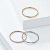 1mm Thin Stackable Ring Stainless Steel V Faceted Knuckle Midi Ring Wedding Band for Women Girl Size 3-10