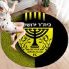 Beitar Jerusalem F.C Runder Teppich, Teppich für Wohnzimmer Schlafzimmer Sofa Spielzimmer Dekoration, Rutschfeste Fußmatte