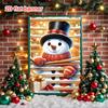 Weihnachtsfenster Hängendes Banner Dekoration Weihnachtsmann Weihnachtsbaum Feier Partyzubehör
