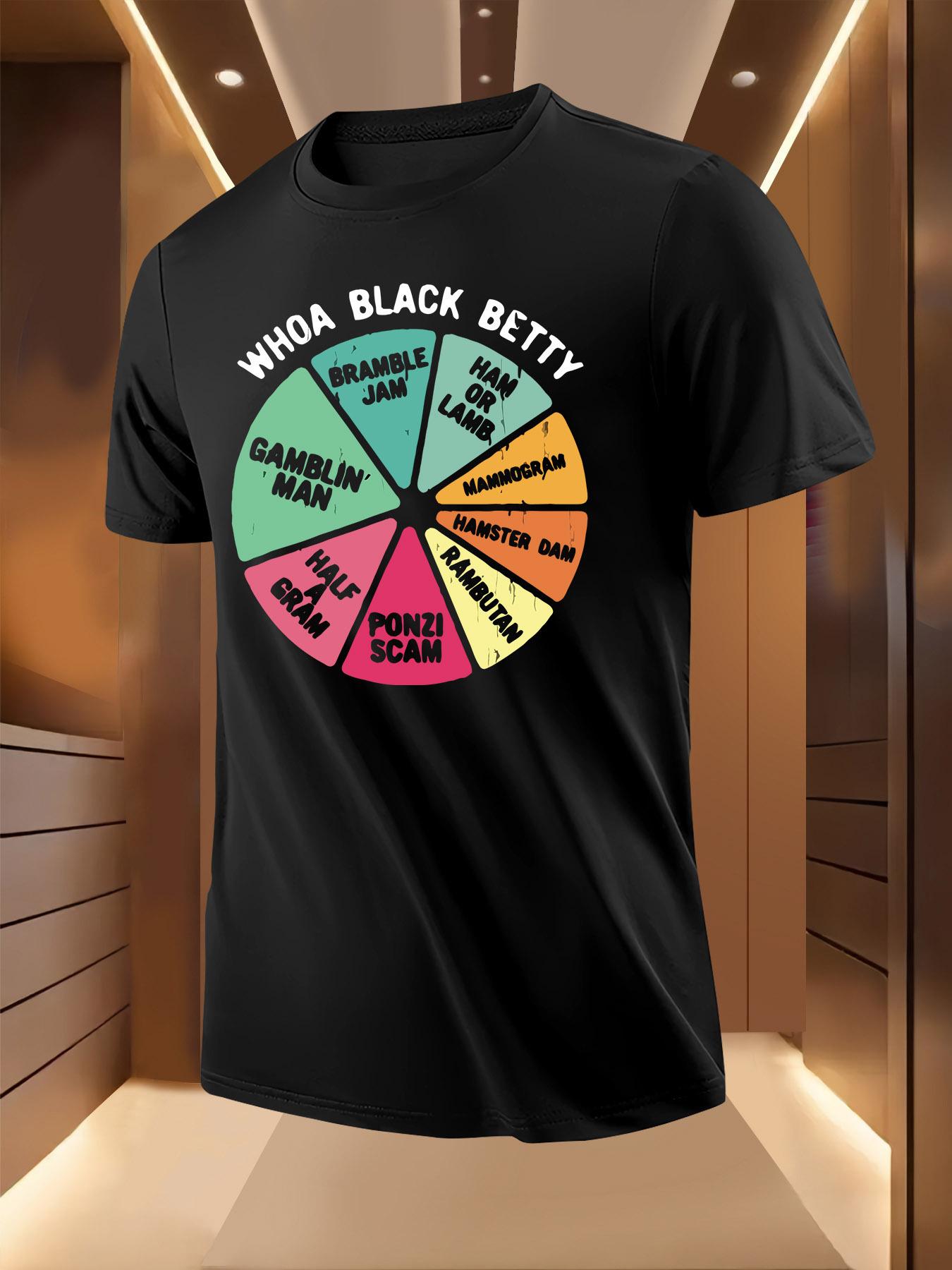 Funny Graphic Tshirt - Light Grey with Whoa Black Betty ... S