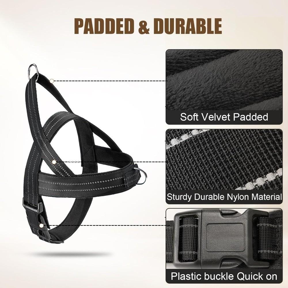 Reflective Design Escape Proof Dog Harness Front Clip Dog Harness Vest  Medium Large Dog