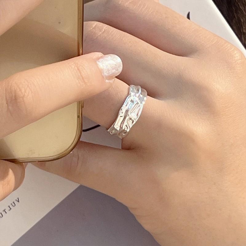 Adjustable Heart Ring: Women's 925 Sterling Silver, Retro Minimalist Style, Index Finger Fashion