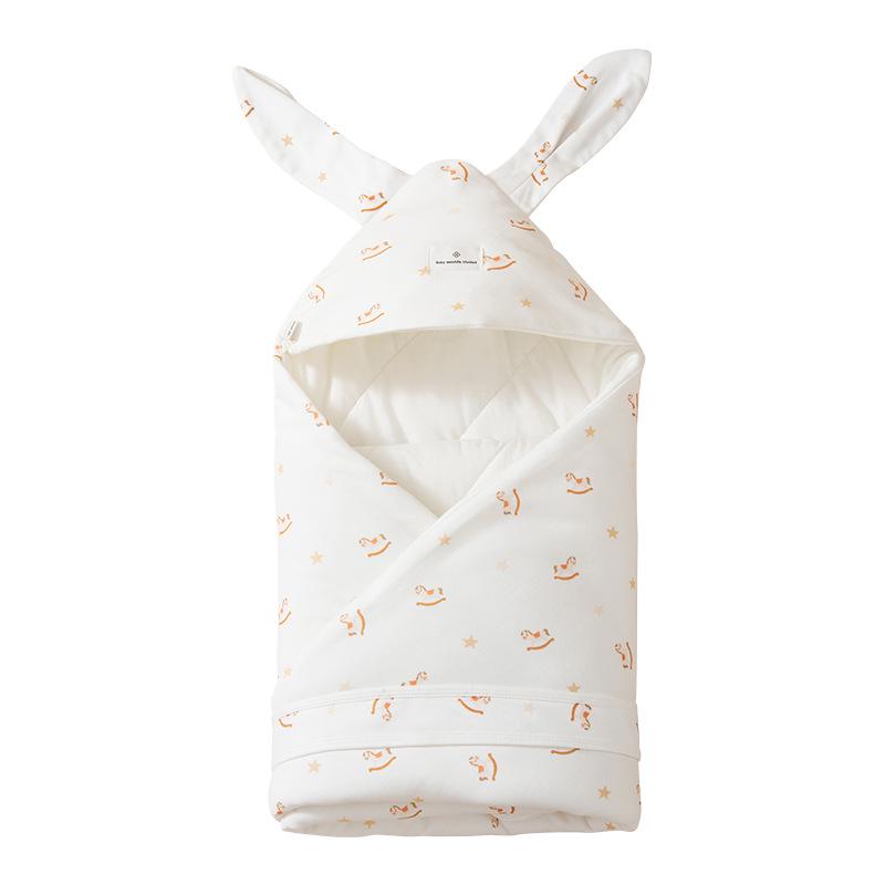 Copertina Swaddle in Puro Cotone Ispessito per Bambini Autunno/Inverno – Doppia Utilizzo: Ricevimento Neonato e Uso Esterno