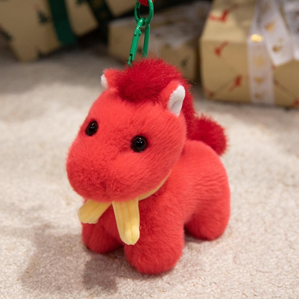 

Keyring Horse Stuffed Toy Keychain Stuffed Simulation Horse Toy Keychain Birthday Gift 16cm/6.3in червоний