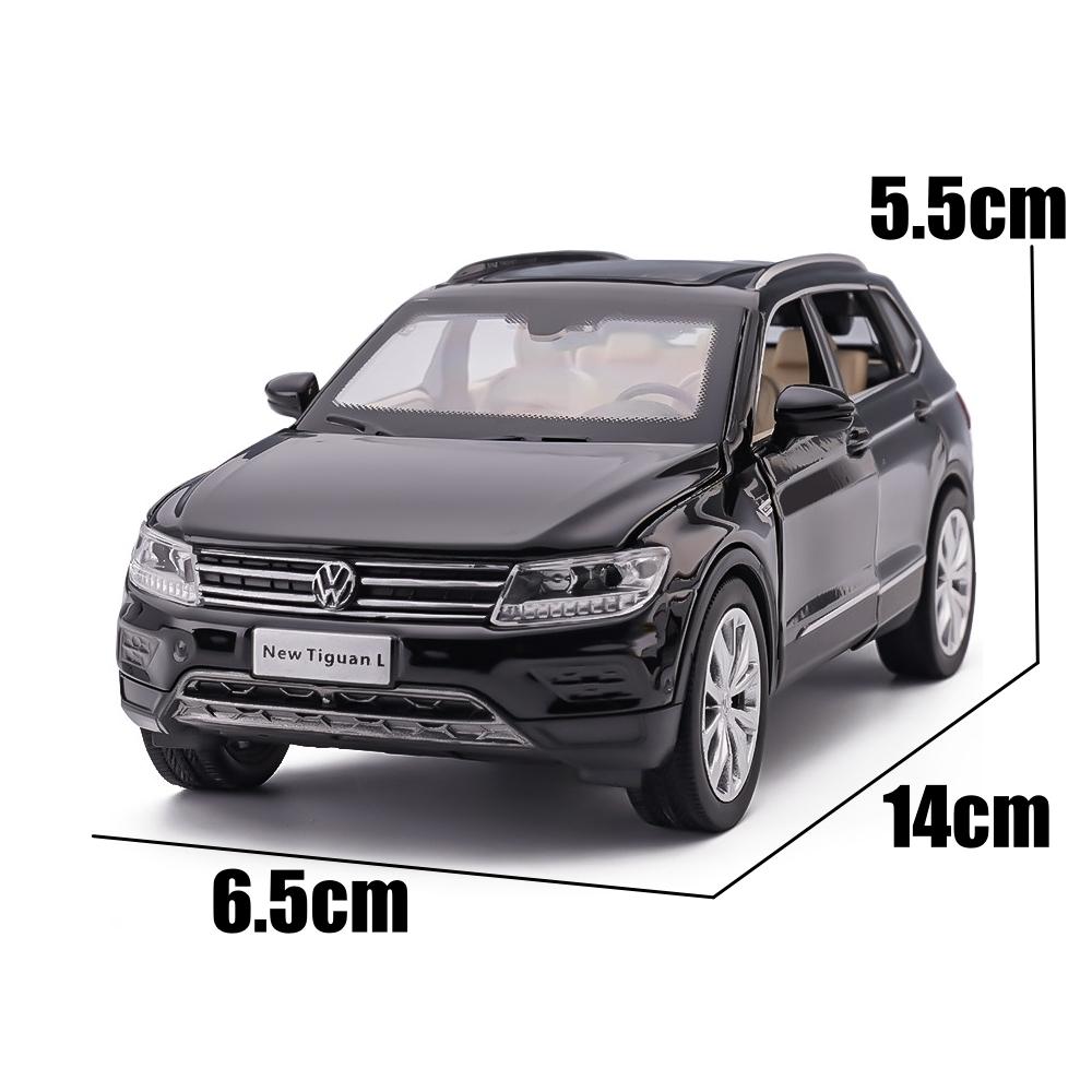 1/32 Μοντέλο Παιχνίδι Αυτοκίνητο Volkswagen Tiguan L SUV Μεταλλικό Χυτό Μινιατούρα Pull Back Ήχος & Φως Συλλογή Δώρο για Παιδιά Αγόρια Παιδί