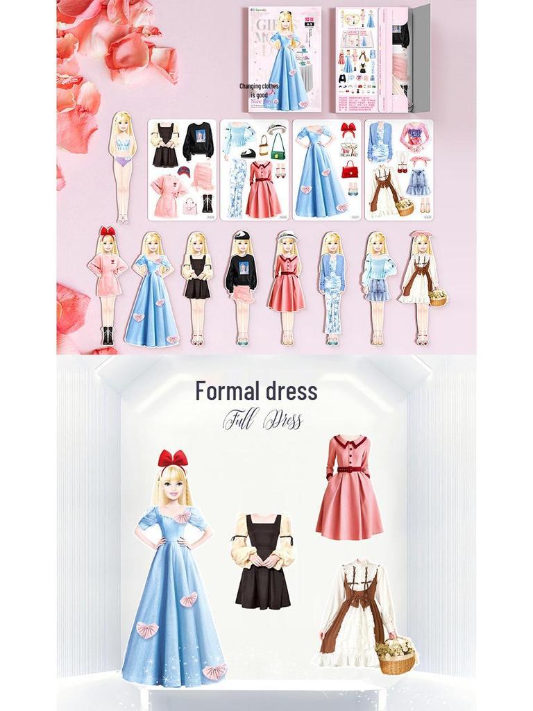 Magnetic Dress-Up Puzzle Book for Girls: Sticker Toy and Fashion Doll for Ages 4-6