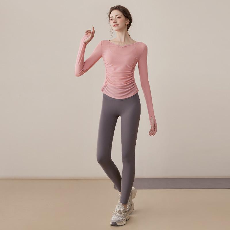 2025 Women's Yoga Cardigan & Breathable Mesh Sports Top Set