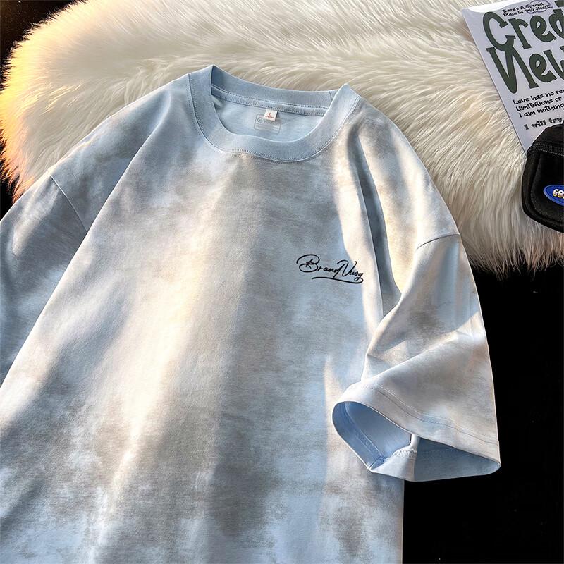 VUUG Men's American Retro Tie-Dye Cotton T-Shirt