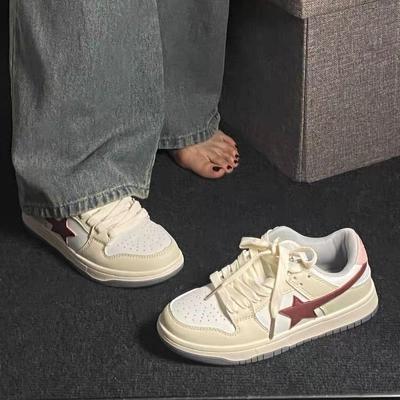 2025 otoño nuevos zapatos de tabla de estrellas mujeres ins marea versátil estudiante ocio pareja Harajuku estilo puerto zapatos deportivos marea