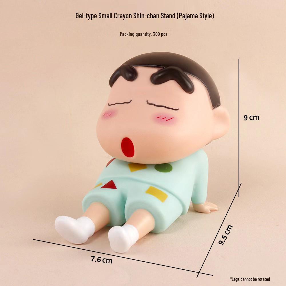 Shin-chan Phone Holder: Cute Movable Head Stand and Desktop Ornament Figurine