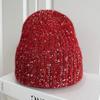 Multi-color Mixed Knitted Hat, Warm In Autumn and Winter, Showing a Small and Lazy Face, Versatile Wool Hat