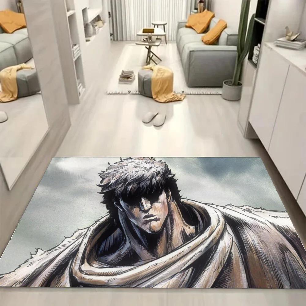 1pc Hokuto No Ken Bathroom Absorbent Mats Anti-Slip Mats Home Decor Supplies Carpets Home Kitchen Floor Mats