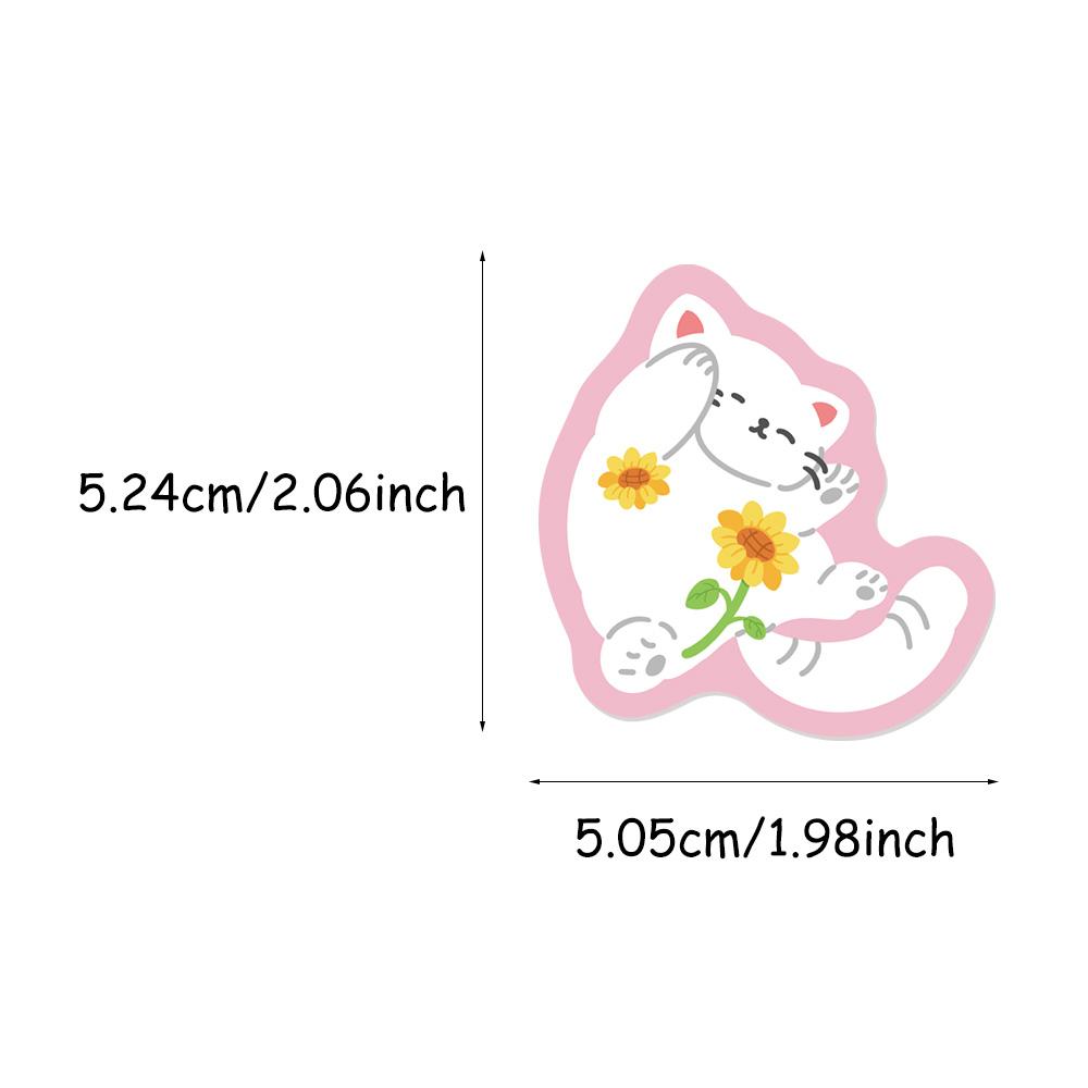 50PCS Flower and Cat Cute Graffiti Stickers DIY Luggage Notebook Speaker Water Cup Waterproof Stickers