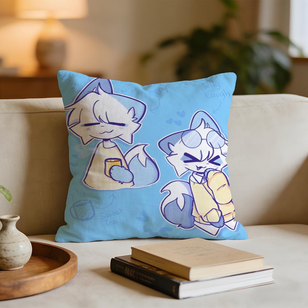 

Cute Cat bBoykisser Cushion Cover Short plush pillowcase for bed sofa carwashable 30x30cm