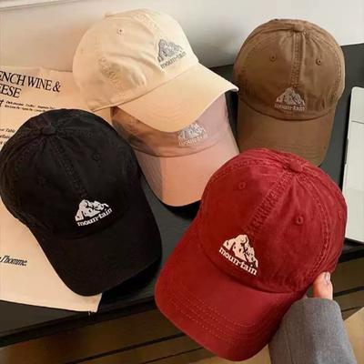 Retro Embroidered Big Headed Cap To Show Off The Face Small Baseball Cap for Women  New Outdoor Soft Top Baseball Cap for Men