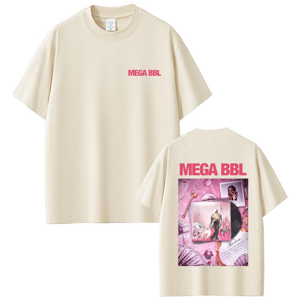 Rapper Theodora Mega Bbl Album Graphic Tshirt Men Women Casual Vintage Cotton Tshirts Unisex Hip Hop Fashion Pop Music T Shirt