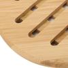 4Pcs Bamboo Table Mat Anti-Scald Non-Slip Bowl Cup Heat Insulation Pad for Home Kitchen Use(  Shape )
