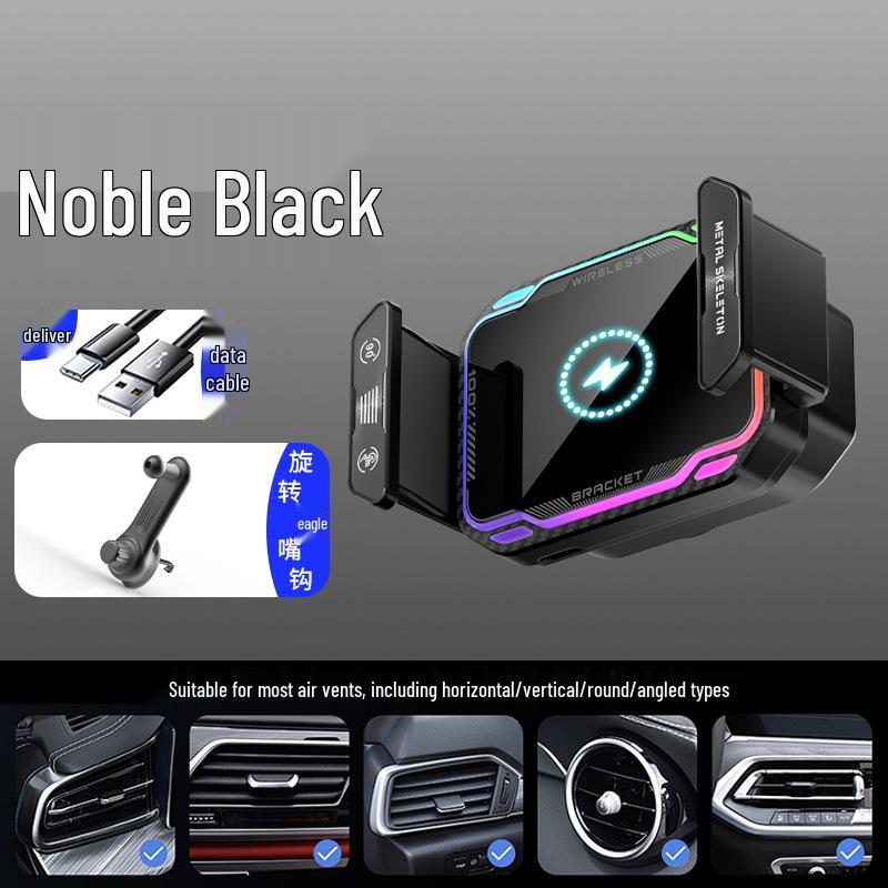 Universal Electric Dual Motor Car Phone Holder with Rotating Lift Design