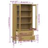 Vidaxl Oslo Shelf, Metal Legs, Brown, 85X35X172.5 Cm, Wood