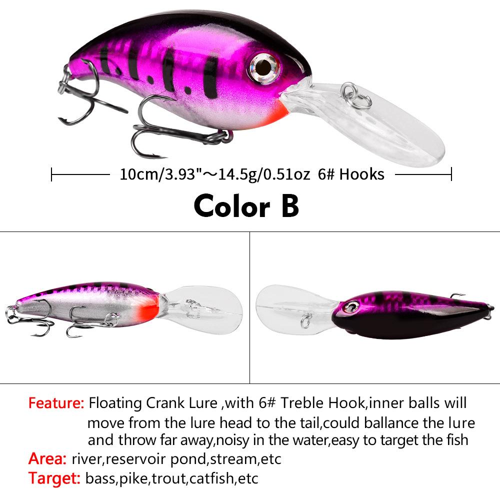 10cm-14.19g Plastic Bait Rock Little Fatty Lure Bait 6# Hook
